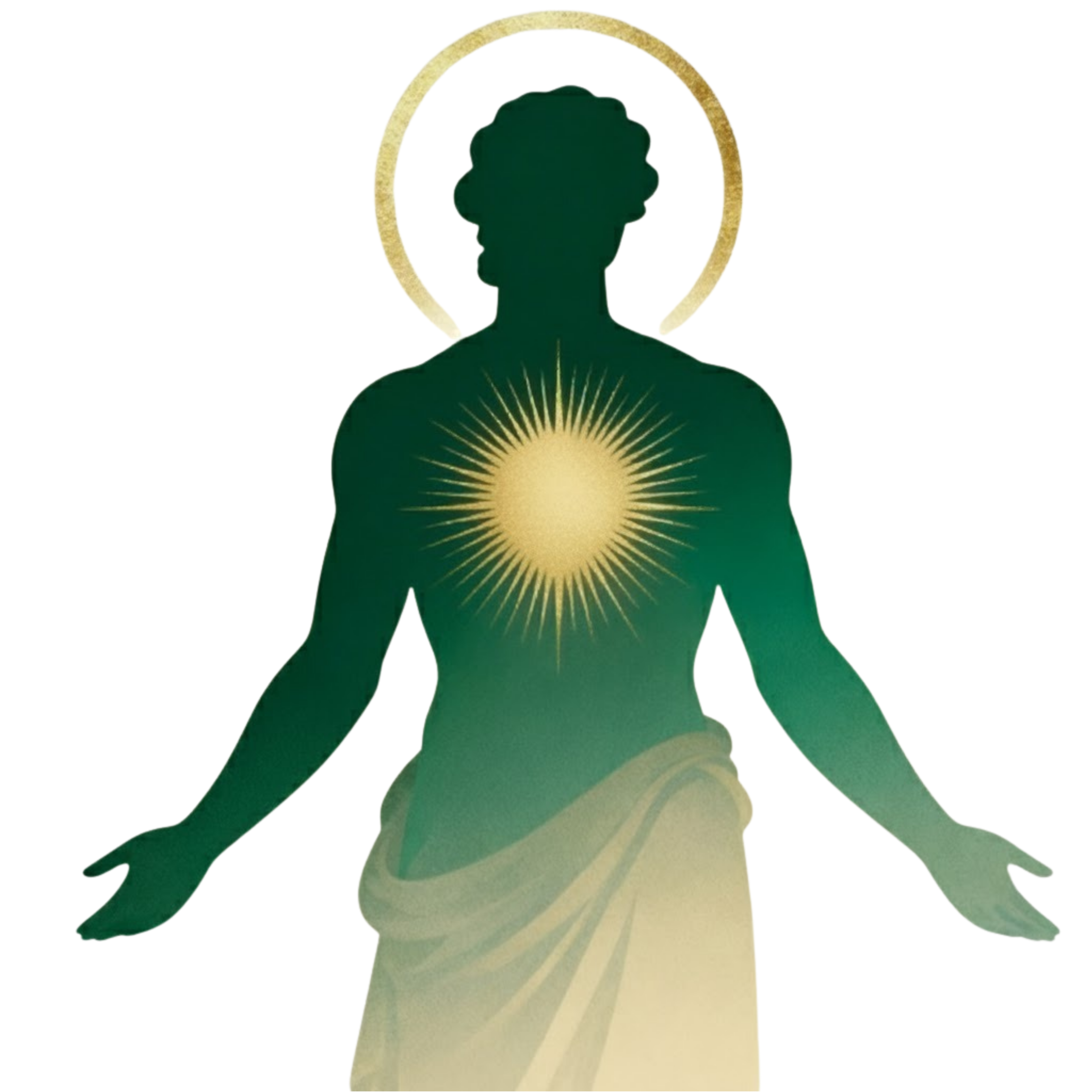 Figure with glowing heart